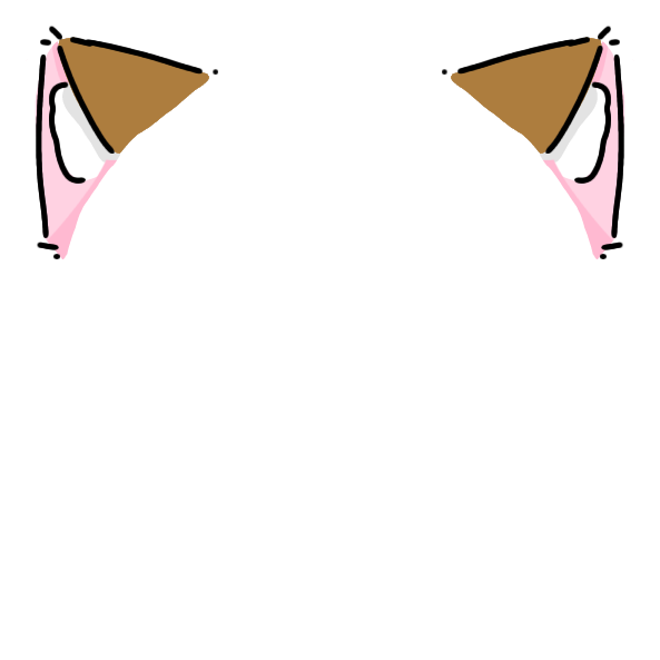 dark orange cat ears Decoration